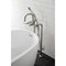 Aqua Vintage CCK8408DKL Freestanding Tub Faucet with Supply Line, Stop Valve, Brushed Nickel CCK8408DKL - alternate 5